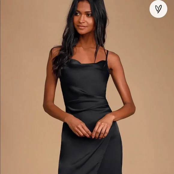 Lulus | Dresses | Lulus Hollywood Woman Black Satin Midi Dress | Poshmark Lulus | Dresses | Lulus Hollywood Woman Black Satin Midi Dress | Poshmark